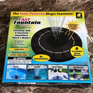 solar powered magic fountain outdoor decoration water feature LED lights